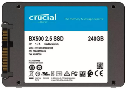 Unidad SSD SATA de 2.5 pulgadas.