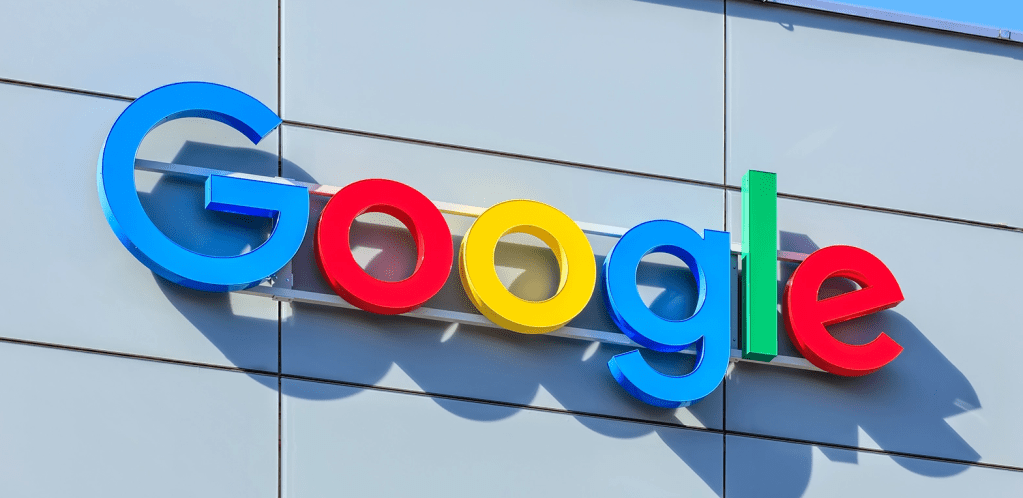 Rótulo en la sede de Google.