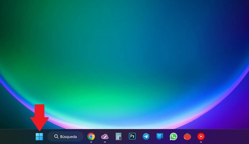 Acceso al menú oculto en Windows 11.