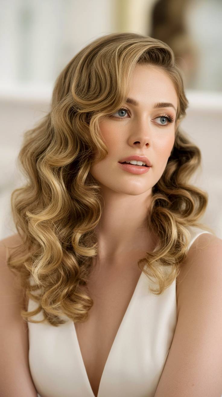 Blondie model of hairstyle.