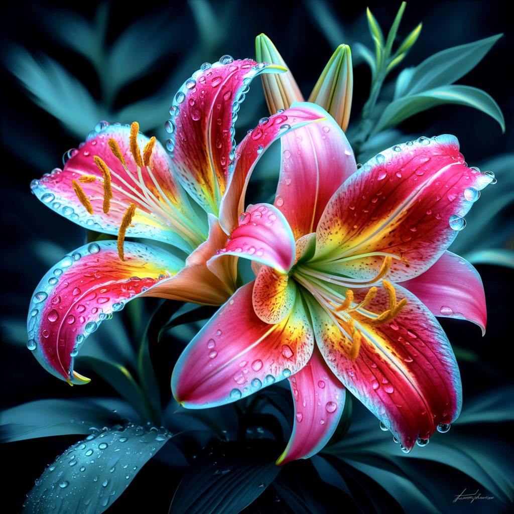 Fresh tropical flowers.