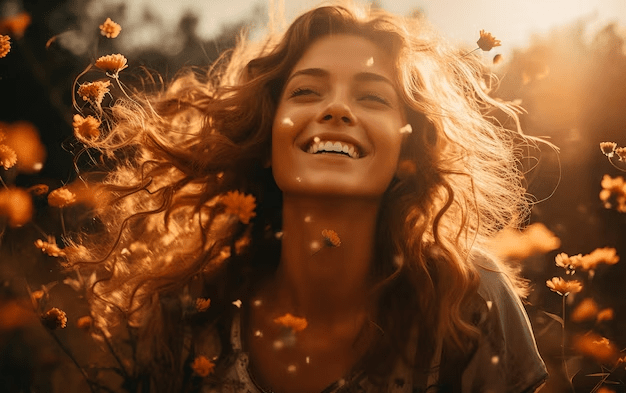 Imagen de una mujer, generada mediante IA.