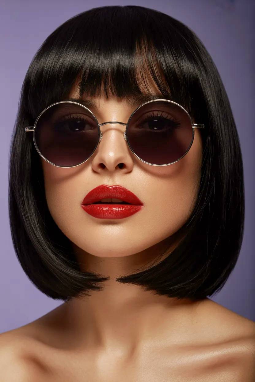 Sexy brunette hairdressing model.