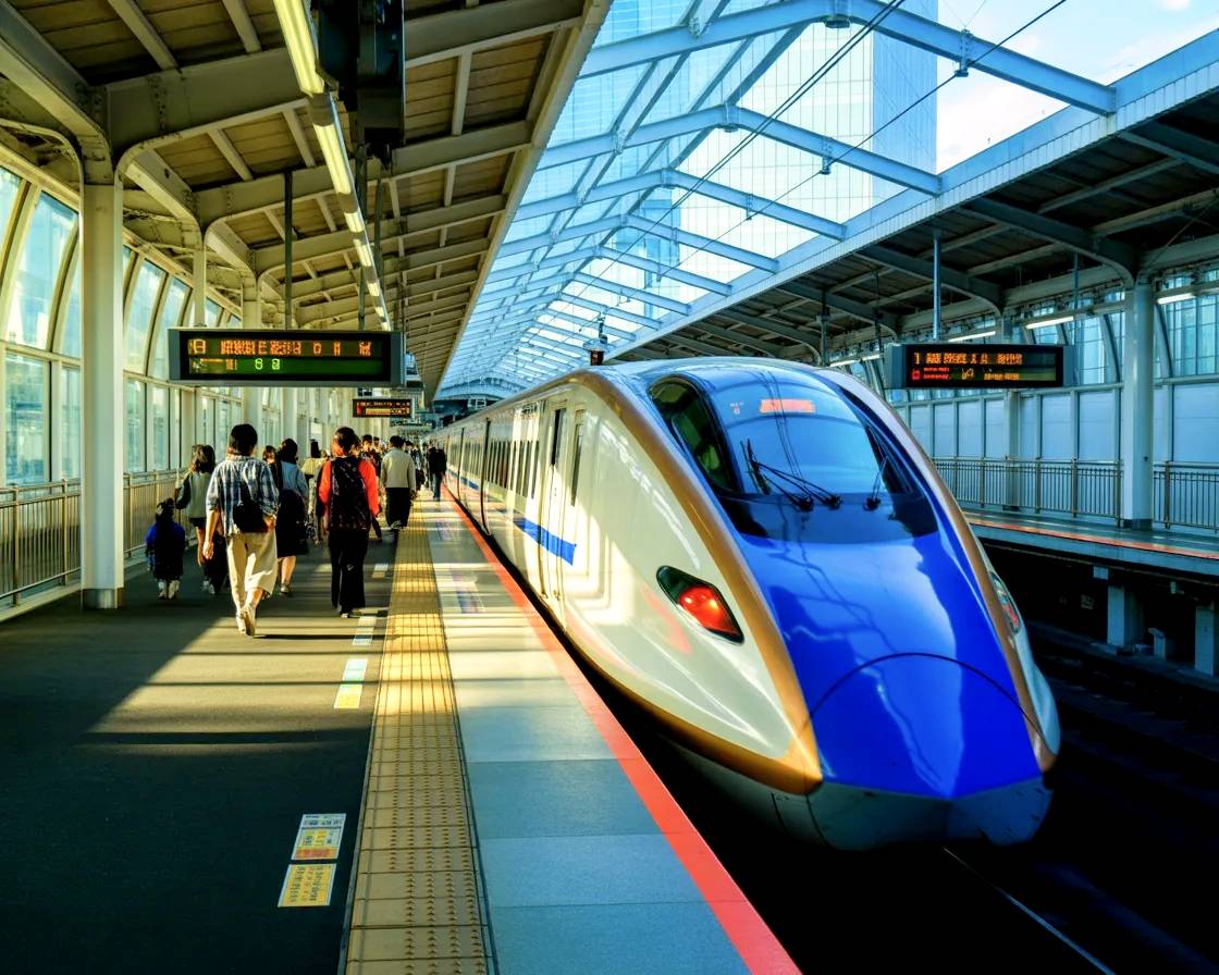 Convoy alta velocidad en estación.