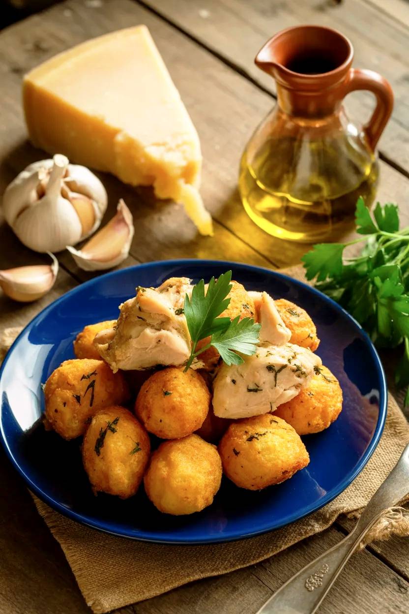 Croquetas caseras estilo mediterráneo.