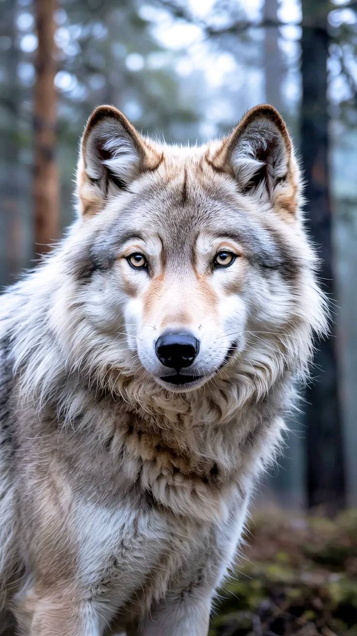 Majestuoso ejemplar de lobo.