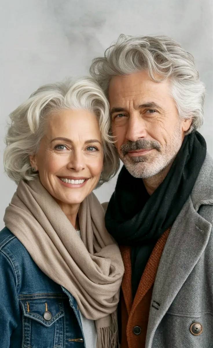 Pareja senior con ropa informal.