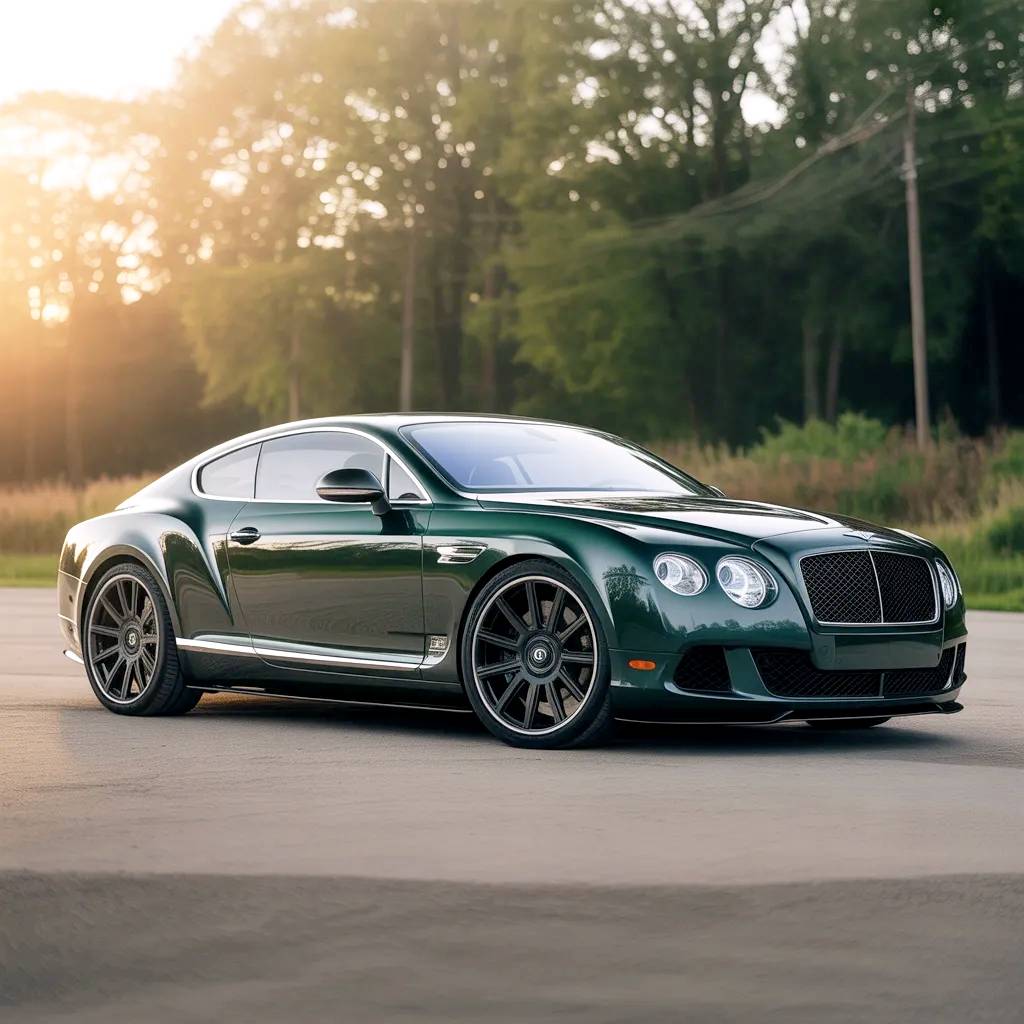 Vehículo berlina de alta gama verde mar.