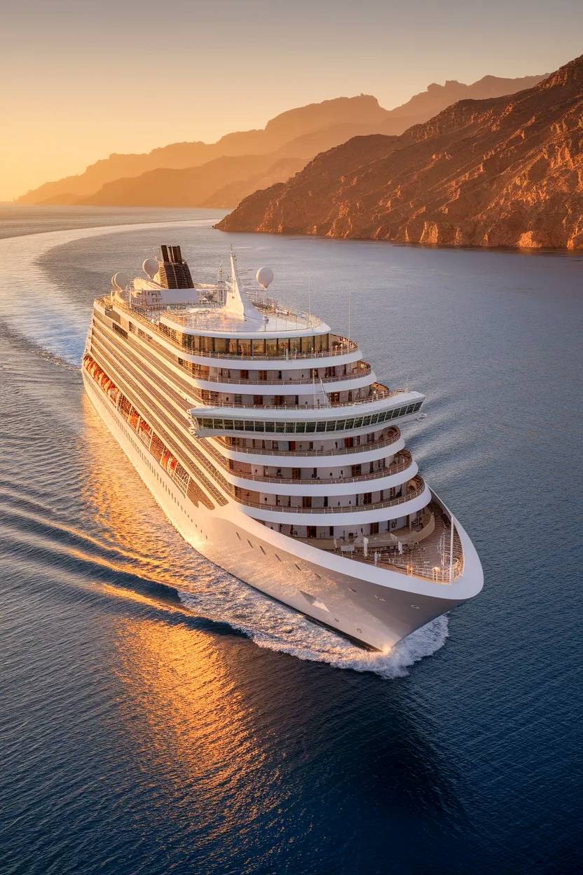 Crucero de lujo en islas griegas.