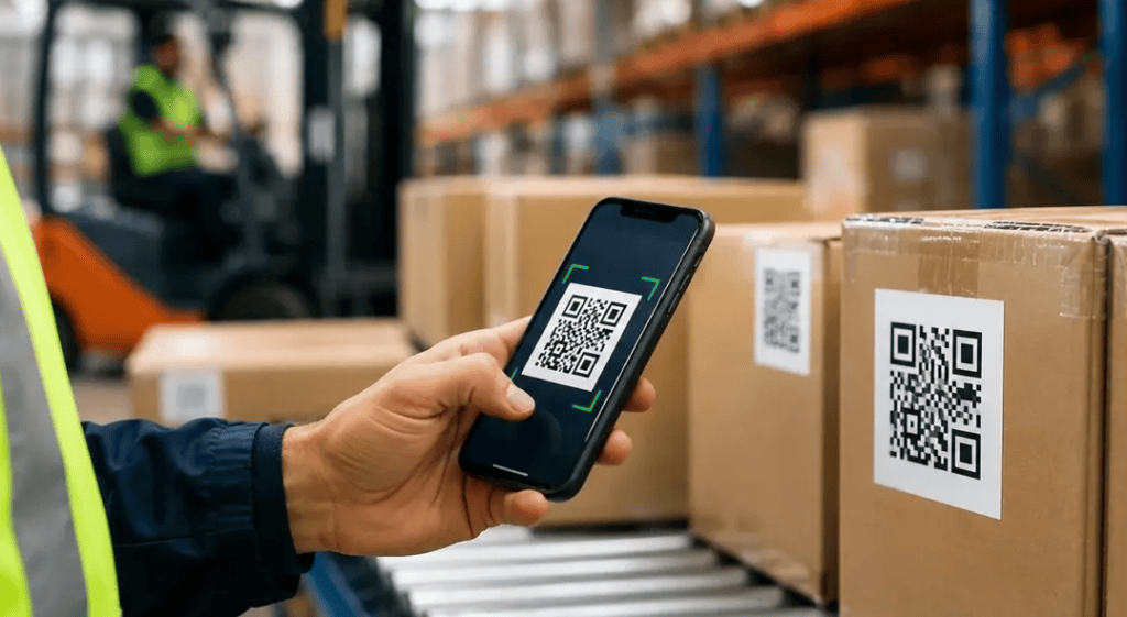 Uso del código QR en empresas de logística.