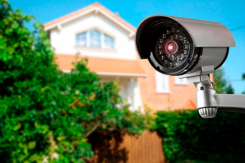 Cámara de videovigilancia para uso doméstico.